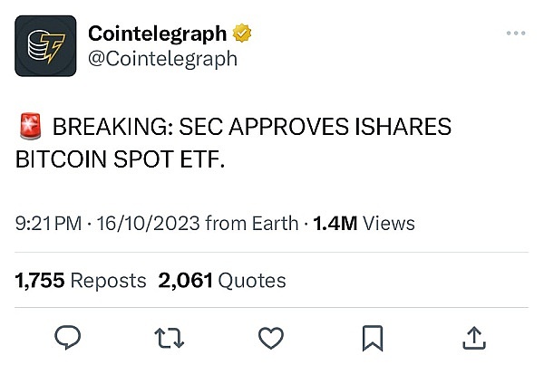 比特币ETF终于要来了？Cathie Wood透露关键信号